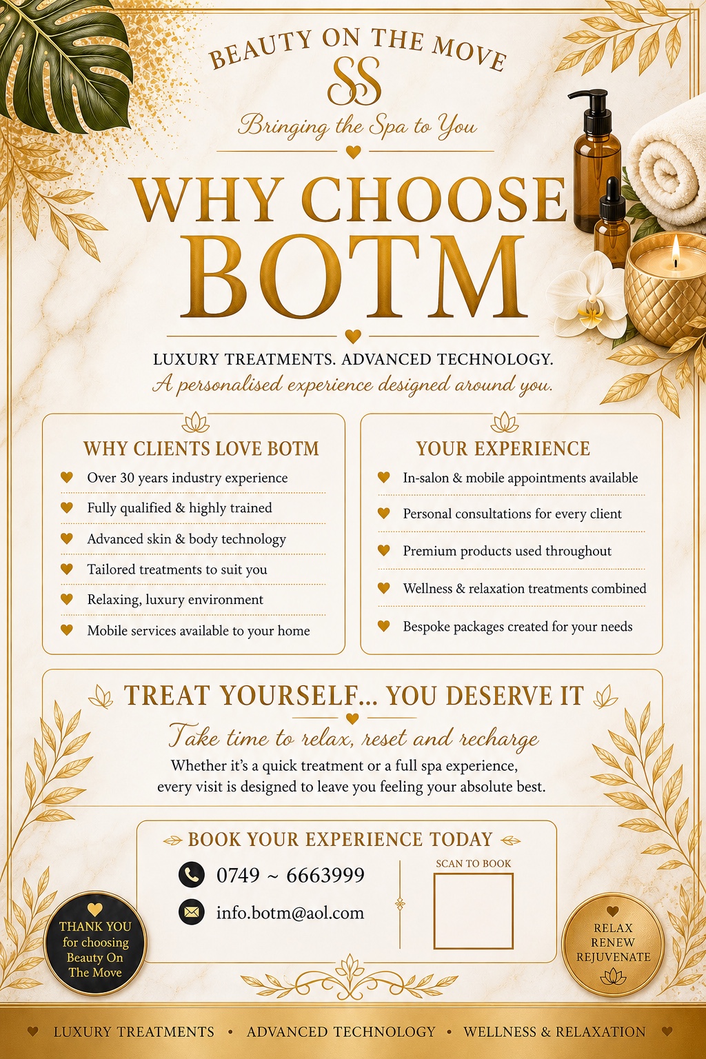 Why choose Beauty On The Move service guide