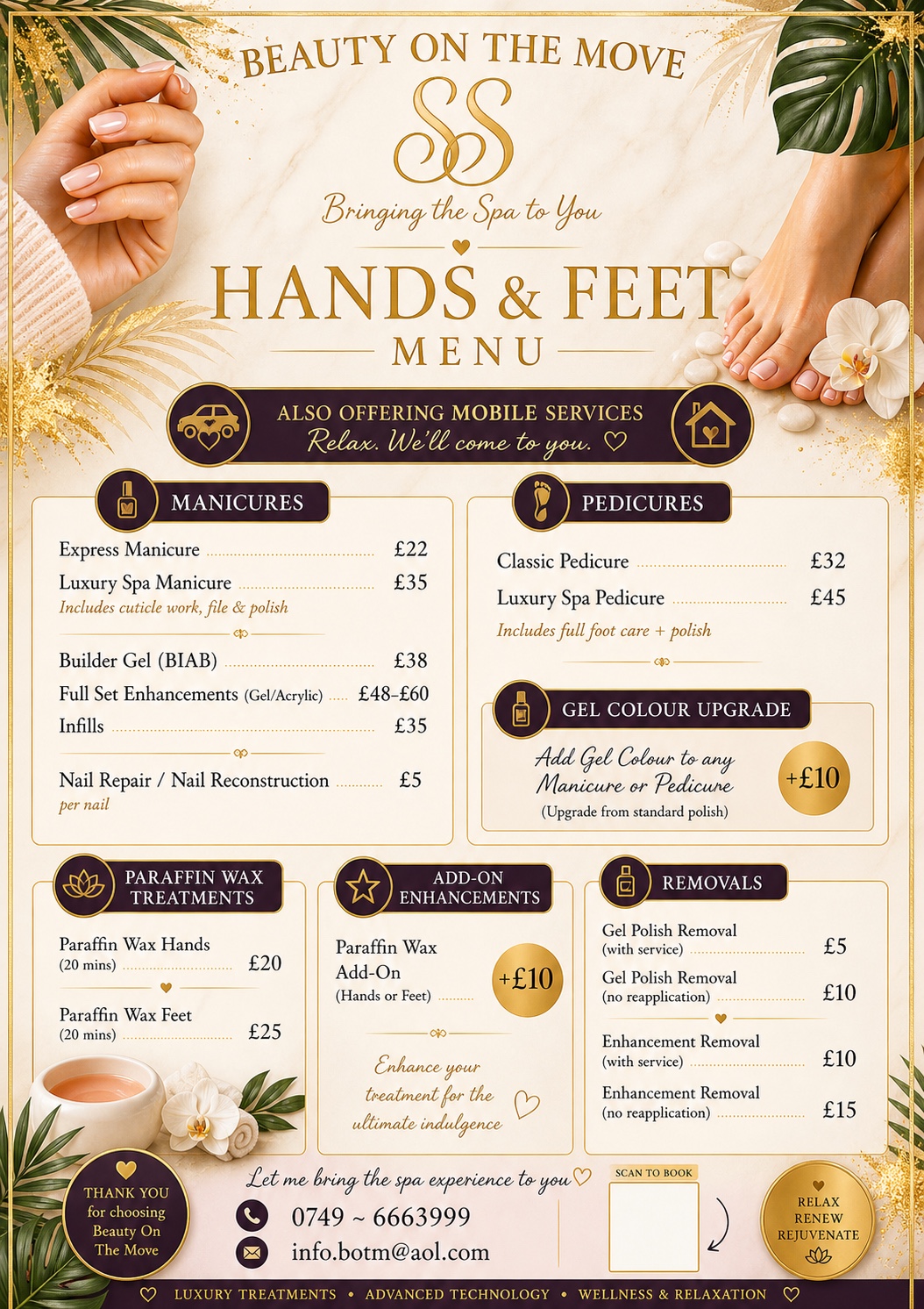 Hands & Feet information